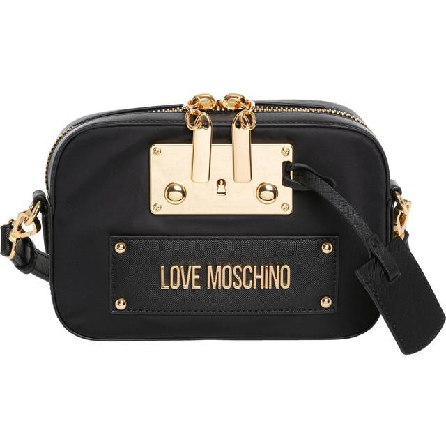 NWT Love Moschino Quilted Shoulder Small Crossbody Bag Purse Black Golden  Hearts | eBay